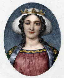 Portret Marguerite de Provence (1221 - 1295), królowej Francji.