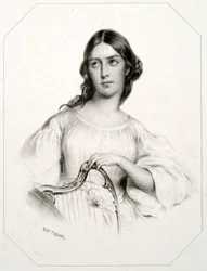 Portret Marii Garcii zwanej Malibran (1808-1836), śpiewaczki mezzosopranowej.