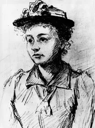Portret Marii Curie (1867-1934) w 1892 r. na spotkaniu polskich studentów w Paryżu