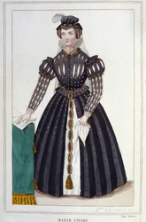 Portret Marii Stuart (1542 - 1587) Rycina z 1830 r.