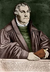 Portret Marcina Lutra (1483 - 1546) - Grawerowanie 1544
