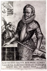 Portret Maurice de Nassau, księcia Orange (ur. w Dillenburgu)