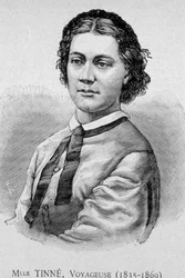Portret Miss Tinné Podróżnik (1835 - 1869) - grav. 19 wiek