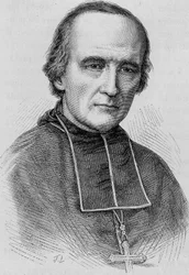 Portret prałata Darboya (1813 - 1871), arcybiskupa Paryża. Rycina z końca XIX wieku w „Histoire de France” H. Martina.
