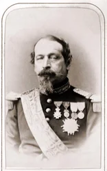 Portret Napoleona III. Fotografia XIX wieku.