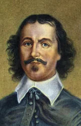 Portret niemieckiego fizyka Otto von Guericke.