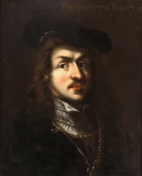 Portret Paracelsusa, Anonimowy. olej na płótnie