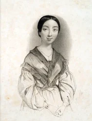 Portret mezzosopranistki Pauline Viardot (1821-1910).