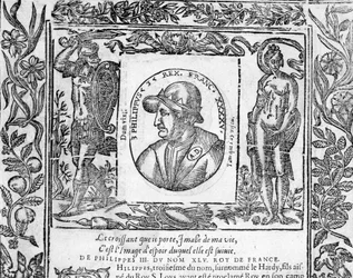 Portret Filipa III Le Hardiego, króla Francji od 1270 do 1285 roku.
