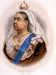 Portret angielskiej królowej Wiktorii, koniec XIX wieku