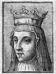 Portret Radegonde (ok. 520-587), królowej Francji, żony Clotaire (Clothaire).