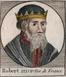 Portret Roberta I (ok. 860-923), króla Francji Zachodniej od 922 do 923 - Robert I, króla Francji Zachodniej od 922 do 923 - rycina z „Instruction sur l