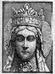 Portret kobiety św. Klotyldy autorstwa Clovis 1st. (470-548).