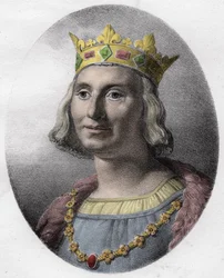 Portret św. Ludwika (Saint-Louis, Louis IX (1214-1270) - Saint Louis IX (1214-70) król Francji -