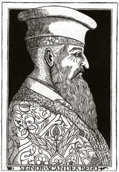 Portret Skanderbega (lub Scanderbega) (1403-1468), albański warman.