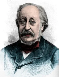Portret Stephena Hellera (1813-1888) węgierskiego pianisty, pedagoga i kompozytora - Grawerowanie 1888