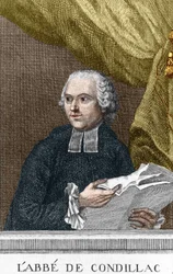 Portret opactwa Etienne Bonnot de Condillac (1715-1780) francuskiego filozofa