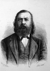 Portret francuskiego pisarza Teofila Gautiera (1811 - 1872).