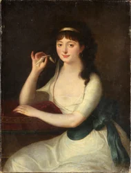 Portret arystokratki z Genui Luigia Pallavicini (1772-1841) Markiza i muza poetów Malarstwo anonimowe. 19 wiek. Geny, Galleria d
