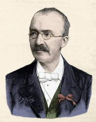 Portret niemieckiego archeologa Heinricha (Henri) Schliemanna (1822-1890).