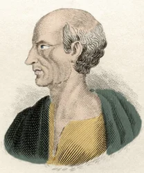 Portret greckiego filozofa Antystenesa (444-365 pne).