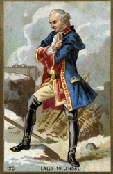 Portret markiza Thomasa Arthura, barona de Tollendal, hrabiego Lally (1702 - 1766), francuskiego generała irlandzkiego pochodzenia. Chromolitografia z końca XIX wieku.
