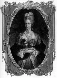 Portret markizy Boufflerów Marie Francoise Catherine de Beauvau Craon (1711-1787) - Grawerowanie z 1862 r. w „Królowych świata” naszych pierwszych pisarzy - Opublikowane pod kierunkiem JGD Armandauda