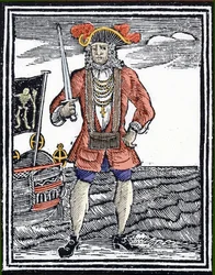Portret pirata Bartłomieja „Czarnego Barta” Robertsa.