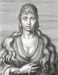 Księżniczka Joanny Portugalii. Joanie. Portret.