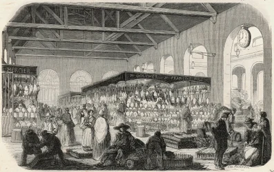 Quai des Augustins: Walk of the Valley - Grawerowanie w „”Tableau-de-Paris”” Edmonda Texiera