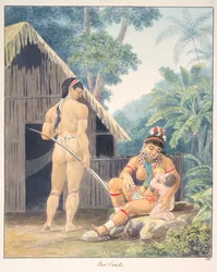 Czerwone Caribs, ok. 1843-50 (akwarela)