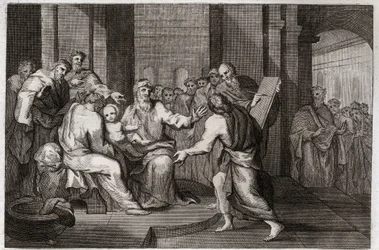 Biblia Royaumont, Nowy Testament: Obrzezanie Jezusa Chrystusa. Ilustracja z 1811 roku.