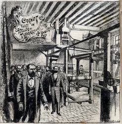 Sadi Carnot (1837-1894) odwiedza warsztat w Canucie, 8 października