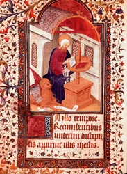 Miniatura św. Marka z „Godziny Edwarda I (Duarte) Portugalii (1391-1438)” XV-wieczna Lizbona, Torre do Tombo