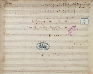 Strona nutowa symfonii Don Giovanniego, opera Mozarta (1812)