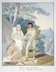 Stephan z narodu Chiche, mieszkający na północny zachód od rzeki Columbia, około 1843-50