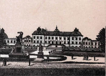 Sztokholm, Szwecja: widok na zamek Drottningholm (Zamek Drottningholms). w „” Świat ilustruje 168 odsłon”” Niedatowany (koniec XIX wieku)
