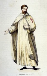 Grawerowanie templariuszy w domu z XIX wieku