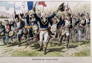 Bitwa pod Valmy (1792) - rycina, koniec XIX wieku