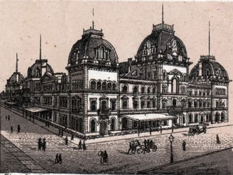 Central Depot w Nowym Jorku, USA w „Świat ilustruje 168 widoków”” Niedatowany (koniec XIX wieku)