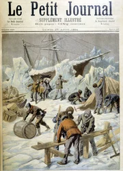 Wyprawa polarna Wellman: Obóz na lodzie, „The Petity Journal”, 27.08.1894