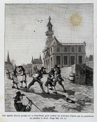 Agenci stacjonowali na Pont Neuf, aby powstrzymać tych, którzy nie mogli uzasadnić swoich praw.