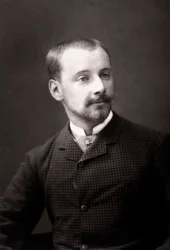 Artysta Albert Maignan sfotografowany z okazji Salonu Paryskiego w 1881 r.
