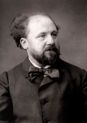 Artysta Jean-Joseph Weerts sportretowany z okazji Salonu Paryskiego w 1883 r.
