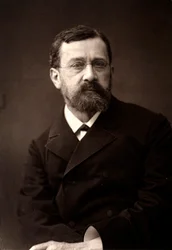 Artysta Leon Barillot sfotografowany z okazji Salonu Paryskiego w 1881 r.