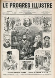 Sprawa Josepha Vachera „Mordercy pasterzy” (1869-1898) przed sądem przysięgłych w Ain - Okładka „Le Progressif-Illustré” z 30 października