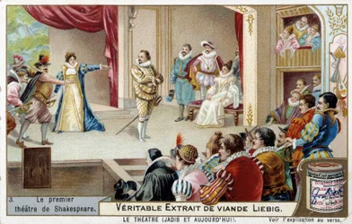 Pierwszy teatr Szekspira w XVI wieku - chromo., koniec XIX wieku