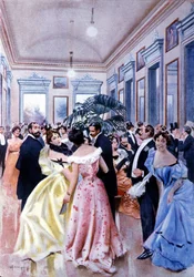 Foyer teatru La Scala (Teatro alla Scala) w Mediolanie. 1890.