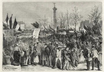 Targi szynki na Boulevard Bourdon w Paryżu (Place de la Bastille) - 1868 -