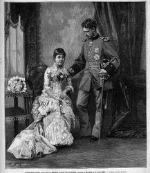 Infante Hiszpanii Dona Maria de la Paz (1862-1946) i książę Ludwik II Baviere (Ludwig Otto Frederik Wilhelm von Wittelsbach